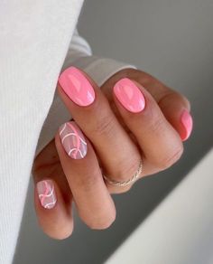 Pink Tip Nails, Pink French Nails, Milky Nails, Short Gel Nails, Hot Pink Nails, Nagel Tips, Vibrant Nails, Pink French, Pink Nail Designs