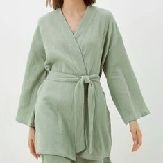 Gauze Muslin Robe, a perfect addition to your loungewear collection. Crafted with care from the finest cotton muslin, this exquisite kimono bathrobe is designed to envelop you in softness and style. * All clothing made from European muslin (100% cotton) * OEKO-TEX certified fabric (no harmful chemicals used in production) * Long sleeves  * From XS to Plus size TAKING CARE: * machine wash gentle (30- 40 C/ 104 F) * dry gentle. * do not bleach. Each order is sewn with love and attention to detail especially for you. Cotton Sleepwear With Kimono Sleeves For Loungewear, Cotton Sleepwear With Kimono Sleeves, Chic Long Sleeve Kimono For Loungewear, Cotton Kimono With Kimono Sleeves For Loungewear, Spring Cotton Kimono For Home, Chic Wrap Kimono For Daywear, Elegant Spring Cotton Robe, Cotton Sleep Kimono With Kimono Sleeves, Cotton Kimono With Kimono Sleeves For Sleep