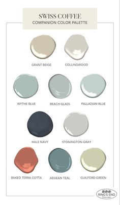 the different shades of paint that are available in this color scheme