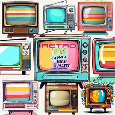 an image of retro tvs with different colors