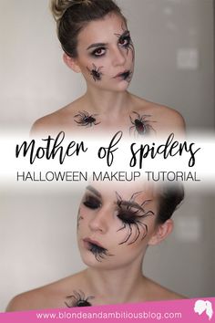 Spider Eye Tutorial, Spider Queen Makeup Halloween, Spider Queen Costume Make Up, Spider Look Makeup, Spider Lady Costume, Spider Halloween Costume Women, Spider Makeup Tutorial, Spider Face Makeup, Spider Costume Woman