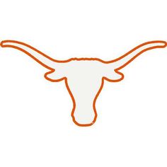 the longhorns logo is shown in an orange and white outline on a white background