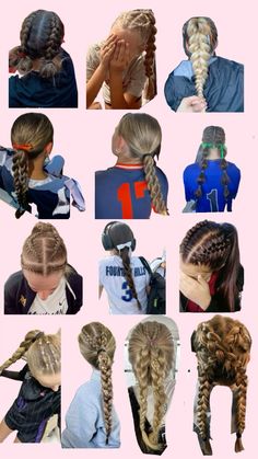 #cutehairstylesforteenagegirl #cutehairstyle #braids Hairstyles Soccer, Tennis Hairstyles, Football Hairstyles, Brown Hair Color With Blonde Highlights, Hockey Hair, Hair Sports