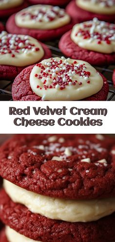 Red Velvet Cream Cheese Cookies Chocolate Cake Cheesecake, Yule Log Cake Recipe, Traditional Desserts, Creamy Pie, Caramel Truffle, Peanut Butter Blossoms, Velvet Cream, Cake Cheesecake, Cream Cheese Cookies