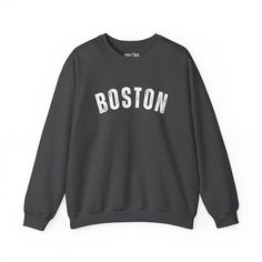 Embrace your love for the vibrant city of Boston with our "Boston" Women's Sweatshirt. Crafted from high-quality fabric, this sweatshirt offers both comfort and style for women who appreciate comfortable clothes and have a special connection to the city. The bold "Boston" lettering adds a touch of urban flair to your wardrobe, perfect for showing off your city pride or reminiscing about your favorite Boston memories. With its relaxed fit and cozy feel, this sweatshirt is ideal for lounging at ho Urban Cotton Sweatshirt For Sports Season, Casual Fleece T-shirt For Streetwear, Urban Fleece Tops With Letter Print, Urban Fleece Tops For College, Casual Black Campus Sweatshirt, Black Casual Sweatshirt For Campus, Urban Cotton Sweatshirt For Campus, Urban Fleece Sweatshirt For College, Urban Style Fleece Sweatshirt For College