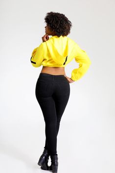 "Who wouldn't want a cute, bright yellow hoodie in their wardrobe? Take this top to the streets and you'll have everybody's eyes on you! This hoodie is crafted with soft fleece fabric, embellished with nylon zippers and straps, also designed with a cargo pocket on the sleeve with NCDRIP branding. -All of our garments are individually handmade once order is successful. *Garments are fit to size *If your measurements for your size is a little different than the standard sizing, we can make a custo Trendy Stretch Hoodie With Drawstring Hood, Hip Hop Hooded Tops With Adjustable Hood, Hip Hop Tops With Adjustable Hood For Fall, Stretch Hoodie With Double-lined Hood, Hip Hop Hooded Fleece Top, Hip Hop Fleece Hooded Top, Hip Hop Stretch Hooded Sweatshirt, Hooded Fleece Hip Hop Top, Stretch Tops With Adjustable Hood For Streetwear