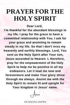 Prayers For Blessings, Best Prayers, Holy Spirit Prayer, Woord Van God, Spiritual Warfare Prayers, Personal Prayer