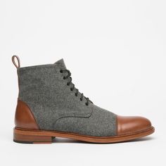 The Jack Boot in Grey/Brown Taft Boots, Taft Shoes, Mens Cap, Shoes For Man, Cap Toe Boots, Handmade Boot, Suede Leather Shoes, High Ankle Boots, Men In Black