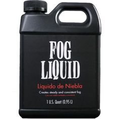 a gallon of fog liquid on a white background