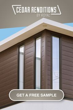 an image of a house with the words cedar renovations by royal get a free sample