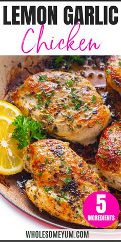 Lemon Garlic Chicken Lemon Garlic Chicken Bites, Lemon Garlic Chicken Marinade, Garlic Chicken Marinade, Quick Easy Healthy Meals, Lemon Chicken Recipe, Low Carb Pasta