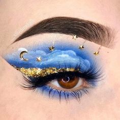 Galaxy Makeup, Makeup Eye Looks, Creative Eye Makeup