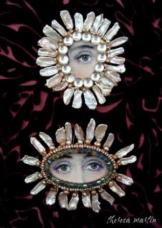 Altered Art Jewelry, Lovers Eyes, Love Token, Assemblage Jewelry, Assemblage Art, Secret Love, Fun Diy Crafts, Art Deco Diamond, Eye Art