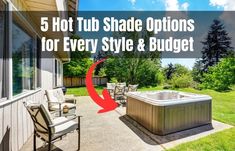 hot tub shade options Tub Design, Inflatable Spas, Backyard Shade, Inflatable Hot Tubs, Outdoor Spa