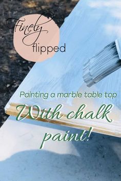 close up marble table top being painted with primer using a brush Painting Over Marble Table Top, Marble Top End Table, Antique Furniture Makeover, Painting Marble, Marble End Table, Marble Top End Tables, End Table Makeover, Side Table Makeover, Marble Top Side Table