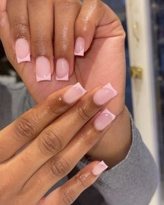 Lines Nails, Smile Lines, French Tip Acrylic Nails, Work Nails, Classy Acrylic Nails, Short Square Acrylic Nails, Acrylic Nails Coffin Pink, Acrylic Nails Coffin Short, Short Acrylic Nails Designs