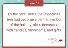 the christmas tree has been decorated with candles, ornaments and gifts for everyone to see