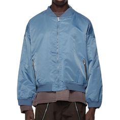 Fffpostalservice Zip Ma-1 Bomber (Sky) Size 2 / Medium Brand New With Tags Blue Outerwear With Padded Collar For Streetwear, Limited Time, Mens Jackets, Color Blue, Size 2, Jackets & Coats, Brand New, Tags, Blue