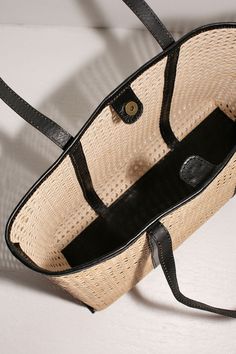 Extra Large tote with a durable leather base and straps and woven rattan sides. Perfect summer bag for beach trips or everyday. 14" tall, 18" opening and 6" in depth. 10.5" strap drop. Leather Bucket Bag With Bamboo Handle In Natural Color, Natural Leather Bucket Bag With Bamboo Handle, Woven Leather Double Handle Beach Bag, Double Handle Woven Leather Beach Bag, Leather Bucket Bag With Bamboo Handle For Beach, Natural Rattan Shoulder Bag With Woven Leather, Basket-shaped Rattan Shoulder Bag With Woven Leather, Leather Bucket Bag With Bamboo Handle For Vacation, Vacation Top Handle Woven Leather Shoulder Bag