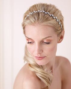 bridesmaids Sparkling Wedding, Wedding Theme Inspiration, Star Headband, Celestial Wedding, Polka Dot Wedding, Sparkle Wedding, Martha Stewart Weddings, Star Wedding, Bridal Beauty