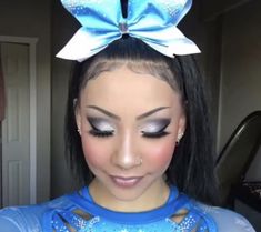 Competition Makeup Cheerleading, Cheer Comp Eyeshadow, Comp Cheer Makeup, Comp Makeup Cheer, Cheer Makeup Competitive Smokey Eye, Allstar Cheer Makeup, Competitive Cheer Makeup, All Star Cheer Makeup, Cheer Eyeshadow