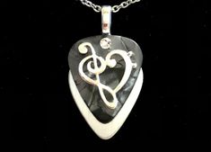 Silver Heart-shaped Music-themed Jewelry, Music-themed Silver Heart Jewelry, Valentine's Day Metal Jewelry For Concert, Nickel-free Music-themed Jewelry For Concerts, Music Note Heart, Lightning Bolt Earrings, Silver Heart Pendant, Music Note, Pendant Silver