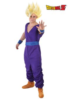 the dragon ball z character is dressed in purple