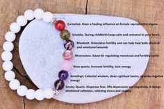 fertility bracelet fertility crystals jewelry fertility stone bracelet mom bracelet gift for women b