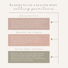 an info sheet with the words selling your home and how to use it for real estate