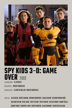 the poster for spy kids 3 - d'game