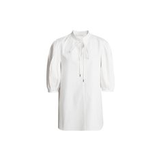 Chloe organic cotton poplin blouse features puff sleeves and self-tie closure at the neckline  Band collar 3/4 sleeves Mid-length  Relaxed fit  Cotton Dry clean Imported Cotton Poplin Top, Poplin Blouse, Poplin Top, Band Collar, Bergdorf Goodman, Cotton Poplin, Puff Sleeves, Mid Length, Puff Sleeve