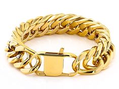 Off Park�� Collection Gold Tone Curb Link Chain Bracelet. Measures approximately 0.50"W. Lobster clasp. Gold Chain Link Bracelet With Clasp, Gold Link Chain Bracelet With Clasp, Link Chain Bracelet, Link Chain, Chain Bracelet, Lobster Clasp, Gold Tones, Bracelet, Chain