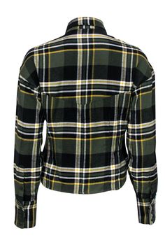 Go for that timeless autumn look with this flannel from Rag & Bone! This classic fall closet favorite is given an update with a bold and moody green and yellow plaid design. Perfect for layering! Effortlessly rock this top with distressed jeans and booties. Size XS 60% Viscose, 40% Cotton Front button-up closure Unlined Collared neckline Long sleeve Plaid design Bust 36" Waist 32" Sleeve length 24" Shoulder to hem 20" Moody Green, Fall Closet, Autumn Look, Buy Shoes Online, Yellow Plaid, Create Outfits, Long Sleeve Plaid, Plaid Design, Green And Yellow