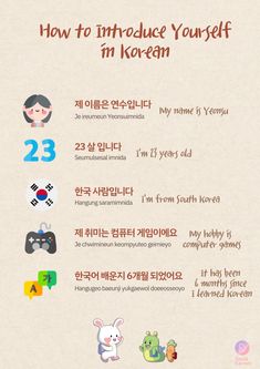 how to introduce yourself in korean - screenshote info for the webpages