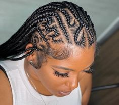 knotless braids design Latest Braided Hairstyles, Braided Hairdo, Feed In Braids Hairstyles, African Hair Braiding Styles, Braids Hairstyles Pictures, Braided Cornrow Hairstyles, Feed In Braid, Protective Hairstyles Braids