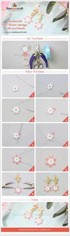 the instructions for how to make snowflakes with scissors and paper flowers on them