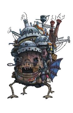 Howls Moving Castle Designs, Howls Moving Castle Castle Art, Howls Moving Castle Castle Drawing, Howls Castle Drawing, Howls Moving Castle Tattoo Design, Howls Moving Castle Simple Drawing, Howls Castle Tattoo, Howls Moving Castle Illustration, Howls Moving Castle Sketch