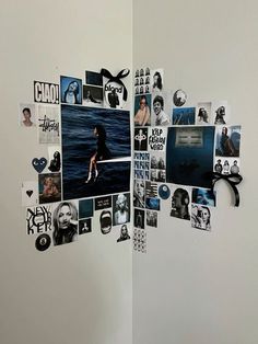 Wall Poster Arrangement Ideas, Poster Collage Wall Layout Ideas, On Top Of Bed Wall Decor, Decorated Wall Ideas, Bedroom Poster Collage, Viynal Design Wall Room, Room Inspo Poster Wall, Room Inspo Streetwear, Posters In Room Aesthetic