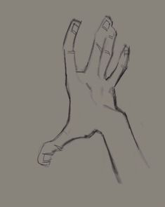 a drawing of a person's hand reaching up into the air with their fingers