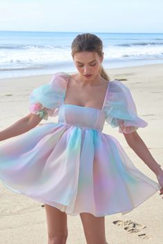 The Rainbow Puff Dress – Selkie French Princess, Fluffy Skirt, Puffy Dresses, Puff Dress, Foose, Dress Backless, Bubble Dress, Rainbow Dress, Sleeves (women)