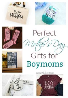 the words perfect mother's day gifts for boyfriends are shown in this collage