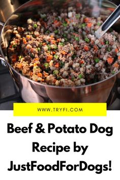 beef and potato dog recipe by justfoodfordogs is an easy to make dinner that's ready in less than 30 minutes