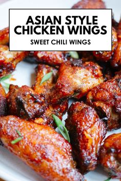 Enjoy Sticky Asian Style Chicken Wings - sweet, spicy, and irresistibly sticky wings that are perfect for sharing. wingstop | fried chicken | korean chicken wings | chinese fried chicken wings | asian wings | asian chicken wings air fyer | asian chicken wings baked | asian chicken wings recipe | asian chicken wings in the oven | asian chicken wings in air fryer | asian chicken wings marinade | asian chicken wings grilled | asian chicken wings sauce | asian chicken wings instant pot | asian chicken wings crockpot | asian chicken wings sides | crispy asian chicken wings | sticky and crispy asian chicken wings | asian chicken wing recipes soy sauce | spicy asian chicken wings Asian Chicken Wing Recipes, Chicken Wings Sides, Air Fryer Asian Chicken, Wings Sides, Chinese Fried Chicken Wings, Wings Marinade, Crockpot Asian, Wings Grilled, Asian Style Chicken