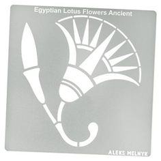 the egyptian lotus flowers ancient symbol is etched on a glass plaque that reads, egypt's memny