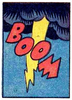 an image of a comic book cover with the word boo on it and lightning coming out