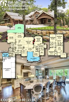 the floor plan for this house is very large and has lots of room to put in it