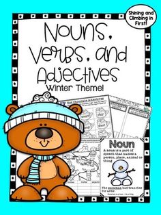 a brown bear wearing a hat and scarf with the words nouris, verries