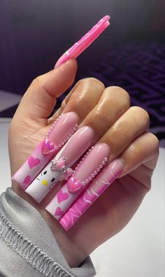 Acrylic Nails Aesthetic, Nails Painting, Punk Nails, Drip Nails, Aesthetic Nails, Nails Aesthetic, Colored Acrylic Nails, Work Nails, Pretty Gel Nails