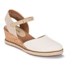 These baretraps Ocean sandals get in on the fun with a cute style featuring braided details and a low wedge design. These baretraps Ocean sandals get in on the fun with a cute style featuring braided details and a low wedge design. SANDAL FEATURES Hook-and-loop closure offers adjustability Comfortable foam footbed Espadrille design Durable outsoleSANDAL CONSTRUCTION Textile upper Manmade lining TPR outsoleSANDAL DETAILS Closed toe Hook-and-loop tape closure Foam footbed 2.38-in. heel Size: 7. Co Closed Toe Wedges, Trending Handbags, Womens Espadrilles Wedges, Casual Wedges, Colored Sandals, Closed Toe Sandals, Low Wedges, Espadrille Wedge, Cute Style