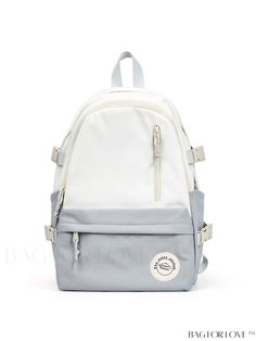 BagForLove - Versatile Two-Tone Backpack: Stylish and Functional Product Description Color White Strap Type Adjustable Details Buckle Composition 10% Polyester Pattern Type Letter Bag Size Medium Material Polyamide Style Preppy Closure Type Zipper Type Classic Backpack Features Lightweight Size Chart INCH CM Handle Height Strap Length Bag Height Bag Width Bag Length 2 inch 31.5 inch 15.7 inch 5.5 inch 11.8 inch Handle Height Strap Length Bag Height Bag Width Bag Length 5 cm 80 cm 40 cm 14 cm 30 Casual White Backpack With Zipper Closure, Casual White Softback Bag, Casual White Student Backpack, White Shoulder Bag For Everyday And Back To School, White Casual School Bag, White Satchel Backpack For School, White Everyday Bags For Back To School, White Softback Bag For Students, Casual White Backpack For Travel